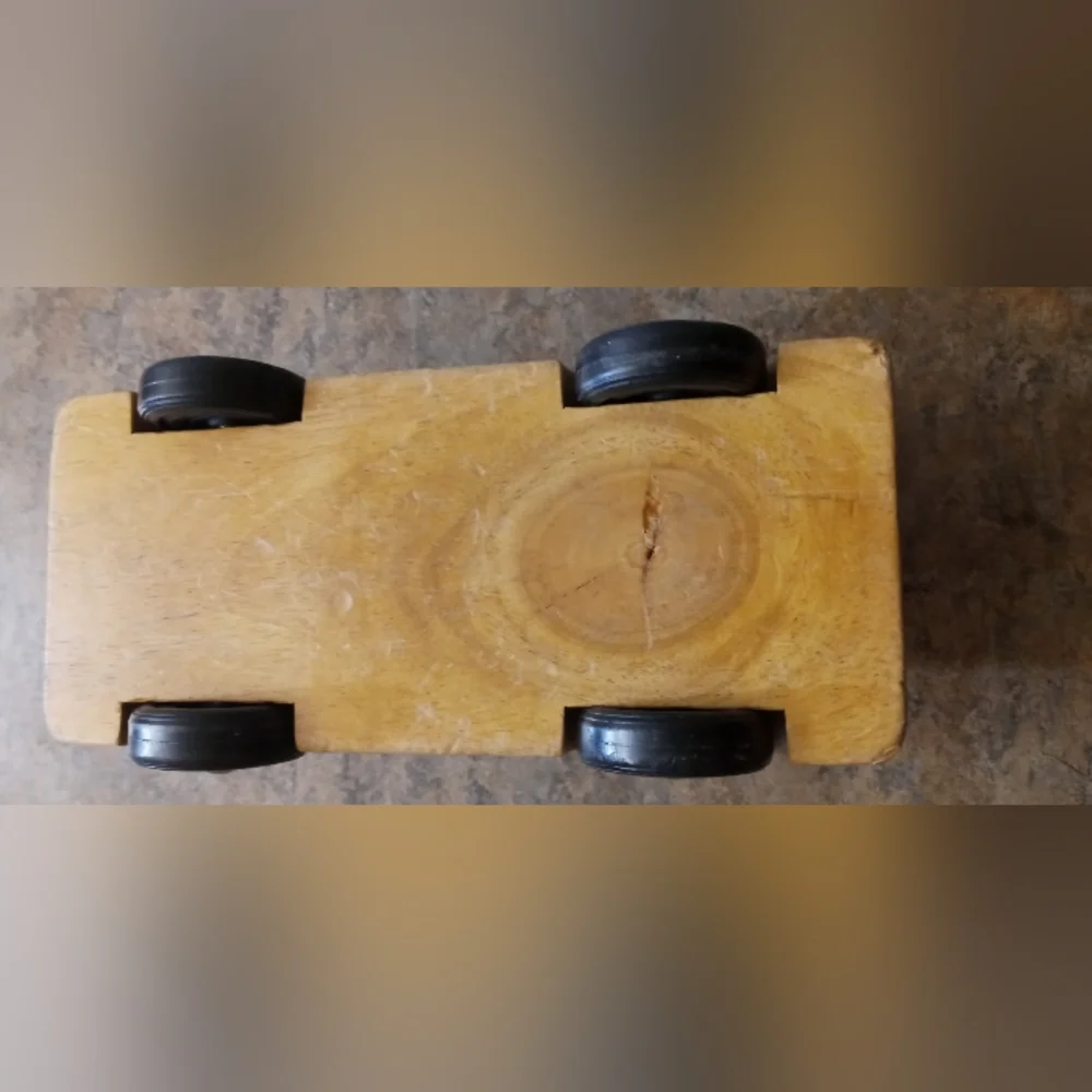 Wooden Kids Toy Car - Natural Wood Finish German playschool 100% wood